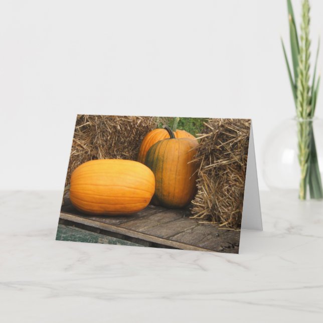 Pumpkin Wagon Saasonal Karte (Vorderseite)
