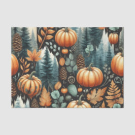 Pumpkin Wasserfarbe Herbstmuster für Herbst Seidenpapier