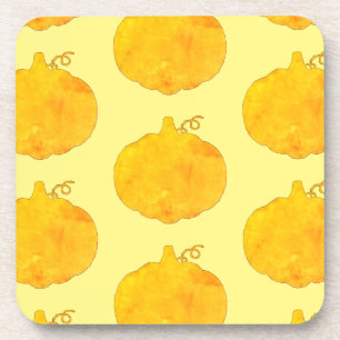 Pumpkin Wasserfarben-Mustermalerei Getränkeuntersetzer