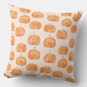 Pumpkin Watercolor-Muster Kissen