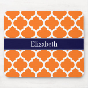 Pumpkin Welch marokkanische #5 Navy Blue Name Mono Mousepad