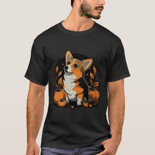Pumpkin Welsh Corgi Kostüm auf Walisisch Corgi Hal T-Shirt