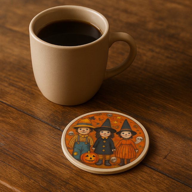 Pumpkin Whimsy Halloween Fall Coaster Designs  Geschenkpapier Set (Von Creator hochgeladen)