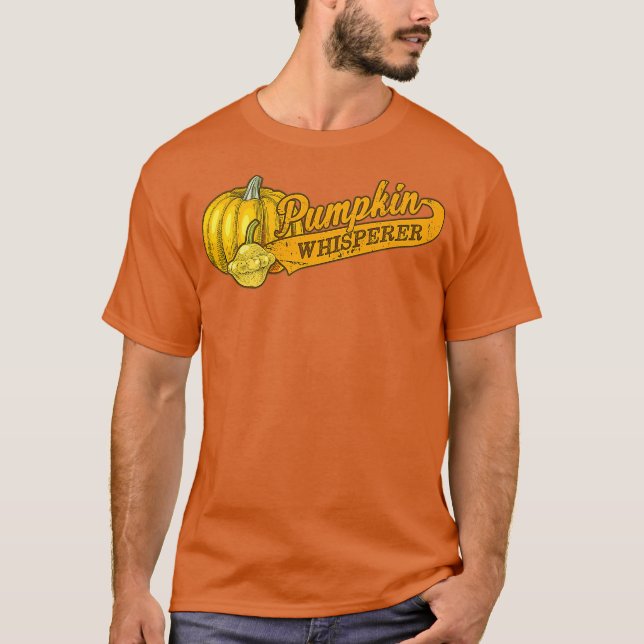 Pumpkin Whisperer Vegetable Drawing Gardening T-Shirt (Vorderseite)
