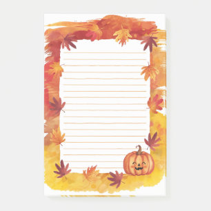 Pumpkin Whispers & Fallende Blätter Post-it Klebezettel