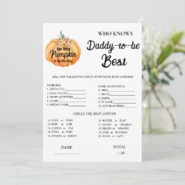 Pumpkin Who kennt Daddy Baby Shooting Game Einladung