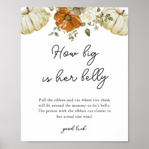 Pumpkin Wie groß ist ihr Baby-Duschspiel Poster