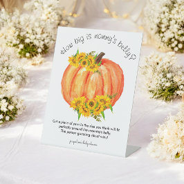 Pumpkin Wie groß ist Mama's Bauch Game Sockelschild