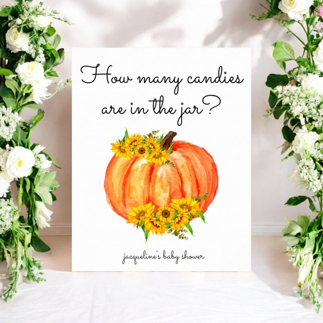 Pumpkin Wie viele Candies im Glas Poster (Von Creator hochgeladen)