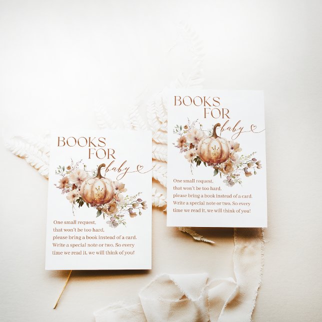 Pumpkin Wildblume Boho Fall Baby Showbook Begleitkarte (Von Creator hochgeladen)