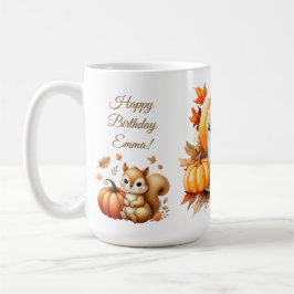 Pumpkin Wildblume Fall Wasserfarbe Geburtstag Kaffeetasse