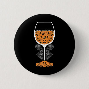 Pumpkin Wine Gl Spider Web-Kostüm Easy Halloween Button