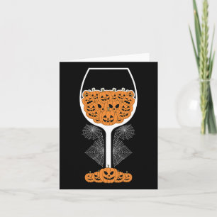 Pumpkin Wine Gl Spider Web-Kostüm Easy Halloween Karte