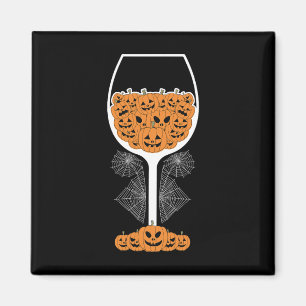 Pumpkin Wine Gl Spider Web-Kostüm Easy Halloween Magnet