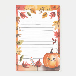Pumpkin Wink & Leafy Rahmen Post-it Klebezettel