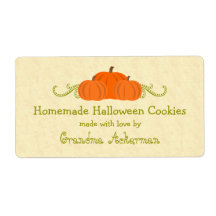 Pumpkin Wirbel Halloween Baking Labels