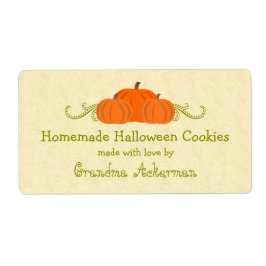 Pumpkin Wirbel Halloween Baking Labels