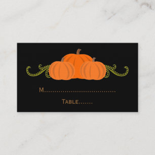 Pumpkin Wirbel Hochzeit im Herbst Platzkarte (dunk