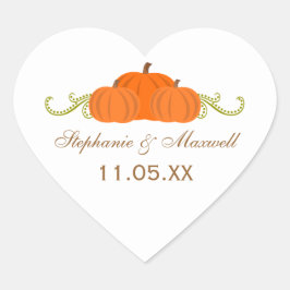 Pumpkin Wirbel Hochzeit im Herbst Stickers
