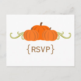 Pumpkin Wirbel Hochzeit im Herbst UAWG Postcard Einladungspostkarte