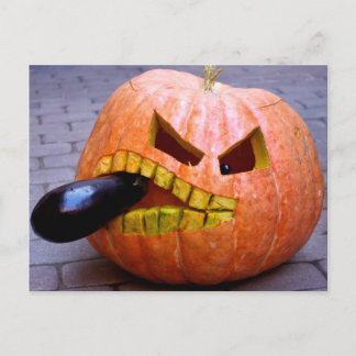 Pumpkin with Eggplant Postkarte