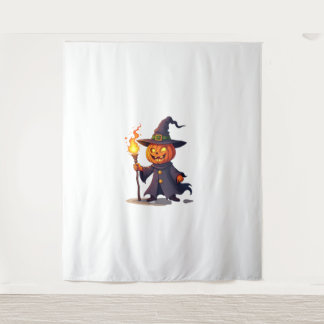 Pumpkin Wizard - Magisches Halloween-Zauberer-T-Sh Wandteppich
