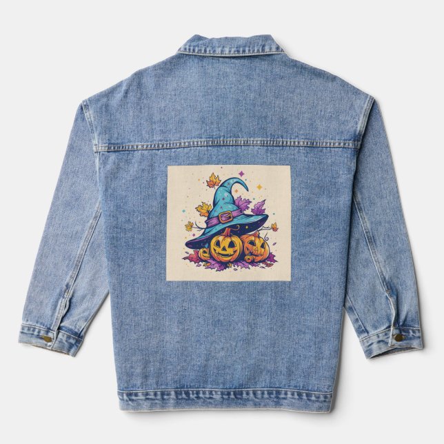 Pumpkin Women's Denim Jacket (Jean Jacket), Denim Jeansjacke (Rückseite)