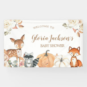 Pumpkin Woodland Babydusche Große Banner