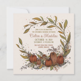 Pumpkin Wreath Herbst Herbstinspirivity Wedding Einladung