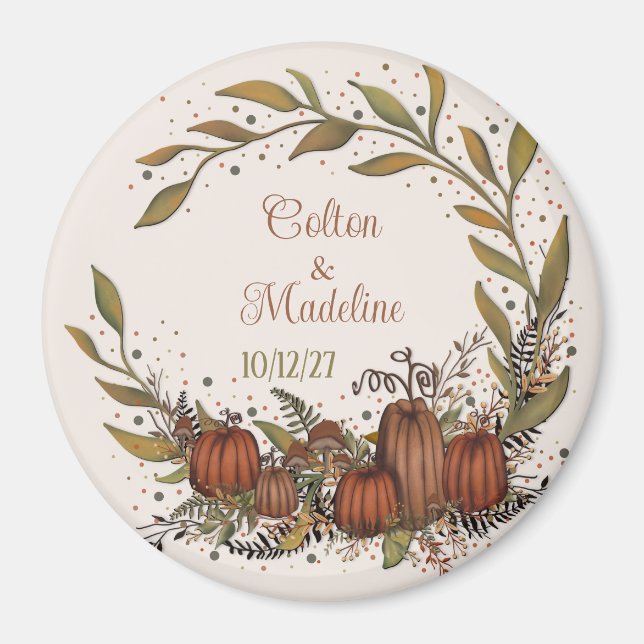 Pumpkin Wreath Inspirivity Wedumn Magnet (Vorne)