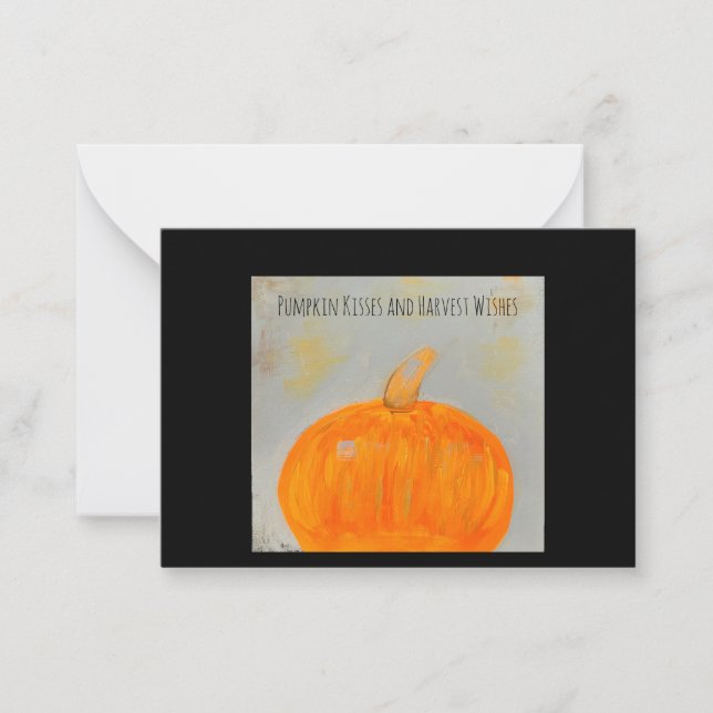 Pumpkin wünscht eine flache Note Card Mitteilungskarte (Vorderseite)