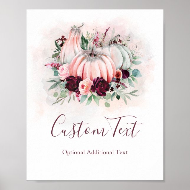 Pumpkin-Zeichen Poster (Vorne)