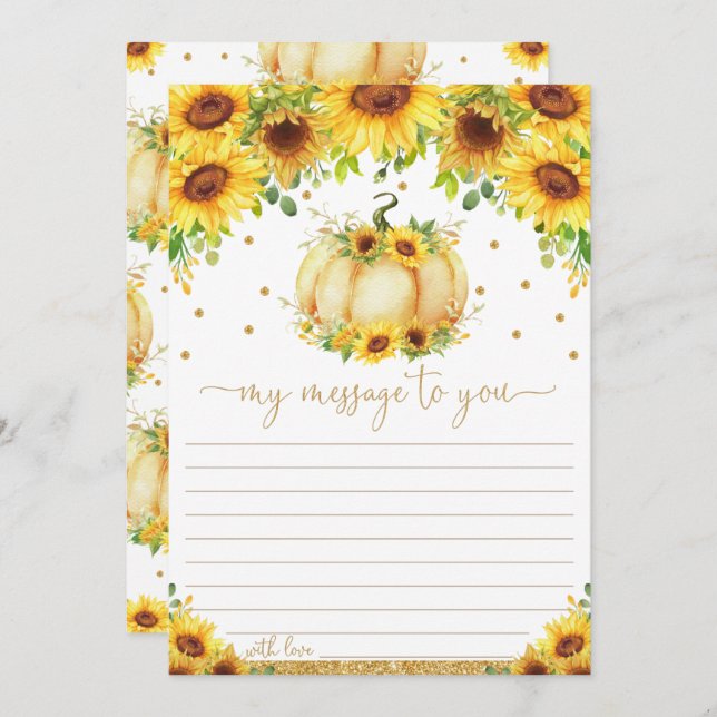 Pumpkin-Zeit Kapsel-Nachricht an Sie Blank Cards Einladung (Vorne/Hinten)