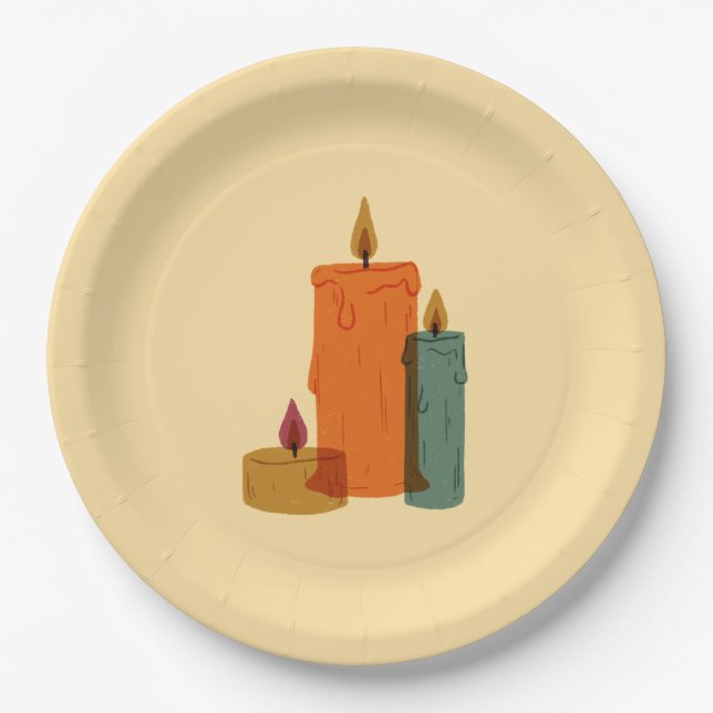 Pumpkin zu reden über Papier Teller (Vorderseite)