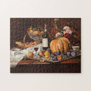 Pumpkinapflanzen Birnen Pfirsiche und Weinfrüchte Puzzle