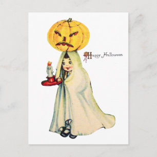 Pumpkinhead (Vintage Halloween-Karte) Postkarte