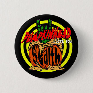 Pumpkinhead Zombie-Felsen-Knopf Button