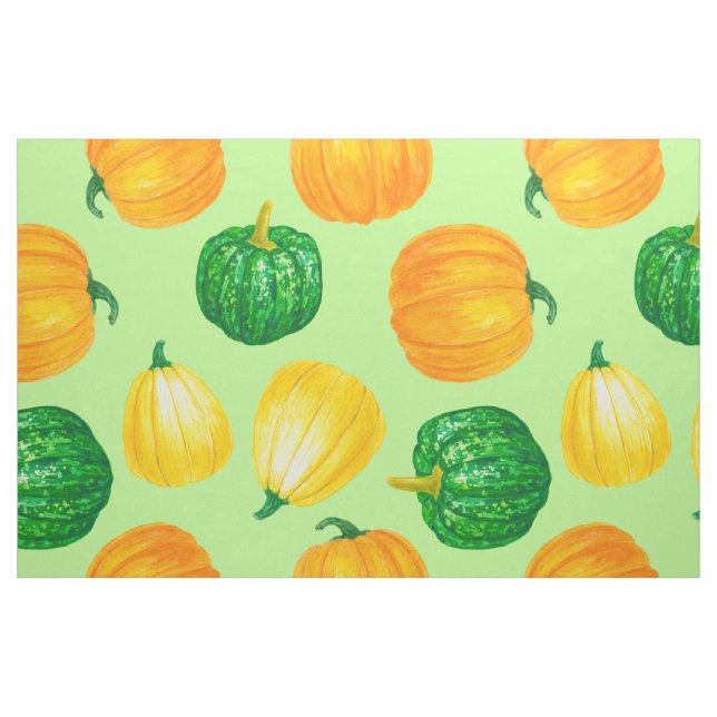 Pumpkins Aquarellmuster 2 Stoff (Fat Quarter (45,7 x 55,9 cm))
