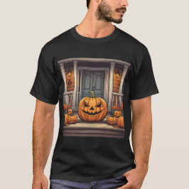 Pumpkins auf Porch Halloween-T - Shirt