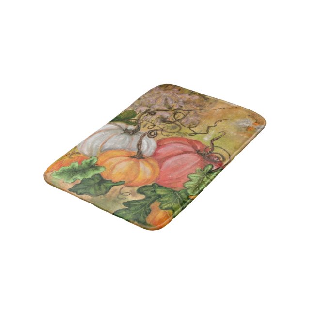 Pumpkins Bath Mat Halloween - Painting Badematte (Schrägansicht)
