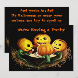Pumpkins bei Cards Halloween-Party Einladung
