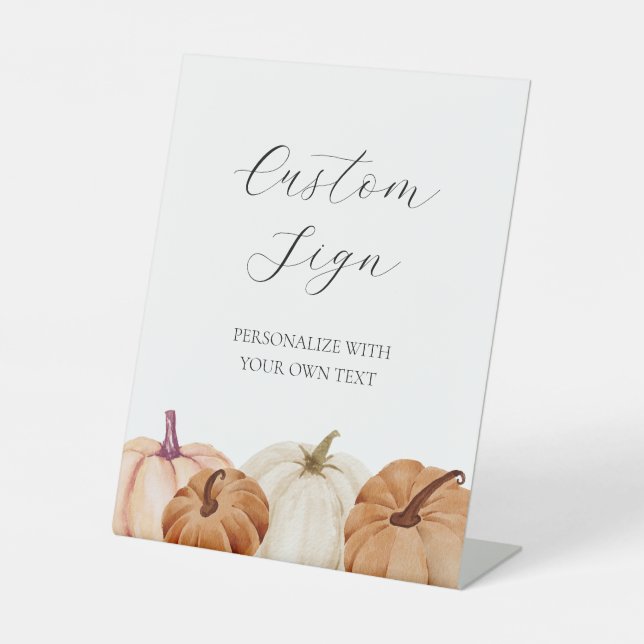 Pumpkins Benutzerdefiniertes Textsignatur Sockelschild (Vorderseite)