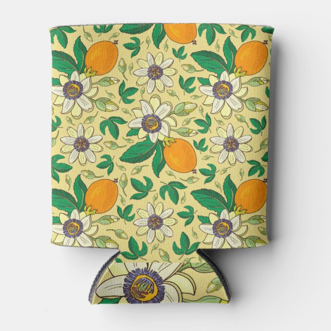 Pumpkins & Blätter: Herbsternte Dosenkühler (Vorderseite)