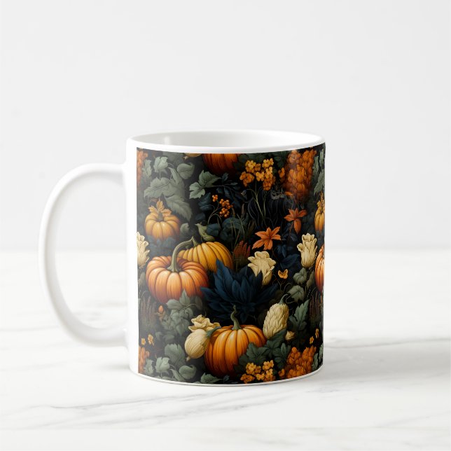 Pumpkins Blumenkunst Tasse (Links)