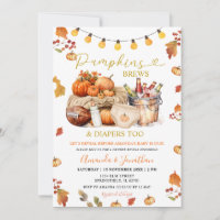 Pumpkins Brews Diapers Herbstlaubs Gender-Offenleg