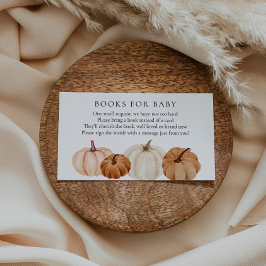 Pumpkins Bücher für die Babysteckkarte Begleitkarte