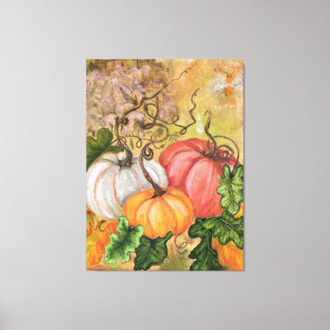 Pumpkins Canvas Print Halloween - Malerei Leinwanddruck (Vorderseite)