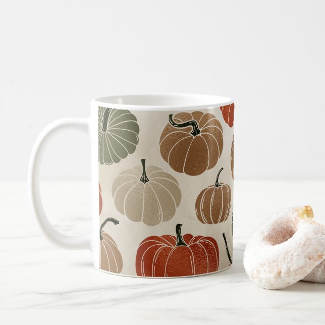 Pumpkins Fall Kaffeetasse (Mit Donut)
