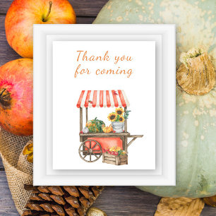 Pumpkins fallen Babydusche - vielen Dank Poster