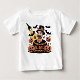 Pumpkins, Fledermäuse und Herbstlaub Design-T - Sh Baby T-shirt